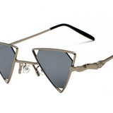 new sunglasses punk wind triangle hollow sunglasses glasses Europe and the United States personality metal sunglasses - Heritage cosmetics and beauty care