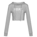 Women Fashion Active Hoodies Long Sleeve Crop Top Letter Print Loose Hooded sudaderas mujer harajuku hoodie sweat femme NEW Heritage cosmetics and beauty care