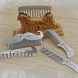 Stainless Steel Beard & Hair Combs - Heritage cosmetics and beauty care