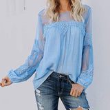 Women's shirts European and American new solid color lace Heritage cosmetics and beauty care