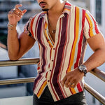 Men's Vintage Summer Shirt Striped - Heritage cosmetics and beauty care