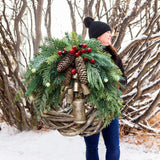 Christmas Wreath Bell Door Hanging - Heritage cosmetics and beauty care