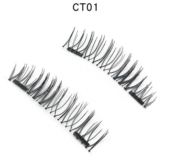 3D double magnet false eyelashes 24P double magnet false Mascara free magnetic false eyelash double magnet eyelashes - Heritage cosmetics and beauty care