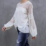 Women's shirts European and American new solid color lace Heritage cosmetics and beauty care