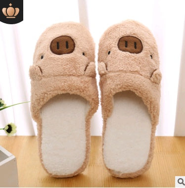 Couple models cartoon pig cotton slippers month cotton slippers home floor soft slippers warm - Heritage cosmetics and beauty care