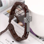 Brown Leather Cross Bracelets - Heritage cosmetics and beauty care