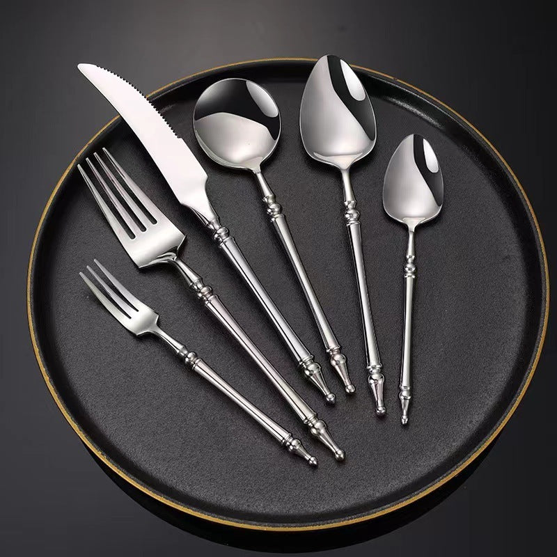 Stainless Steel Tableware Western Food Knife Fork Spoon Steak Knife Tableware - Heritage cosmetics and beauty care