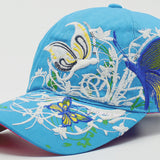 Korean Version Embroidered Baseball Butterfly Embroidery Duck Tongue Print Tide Hat Hat Women Hat Wholesale Sunscreen Hats - Heritage cosmetics and beauty care