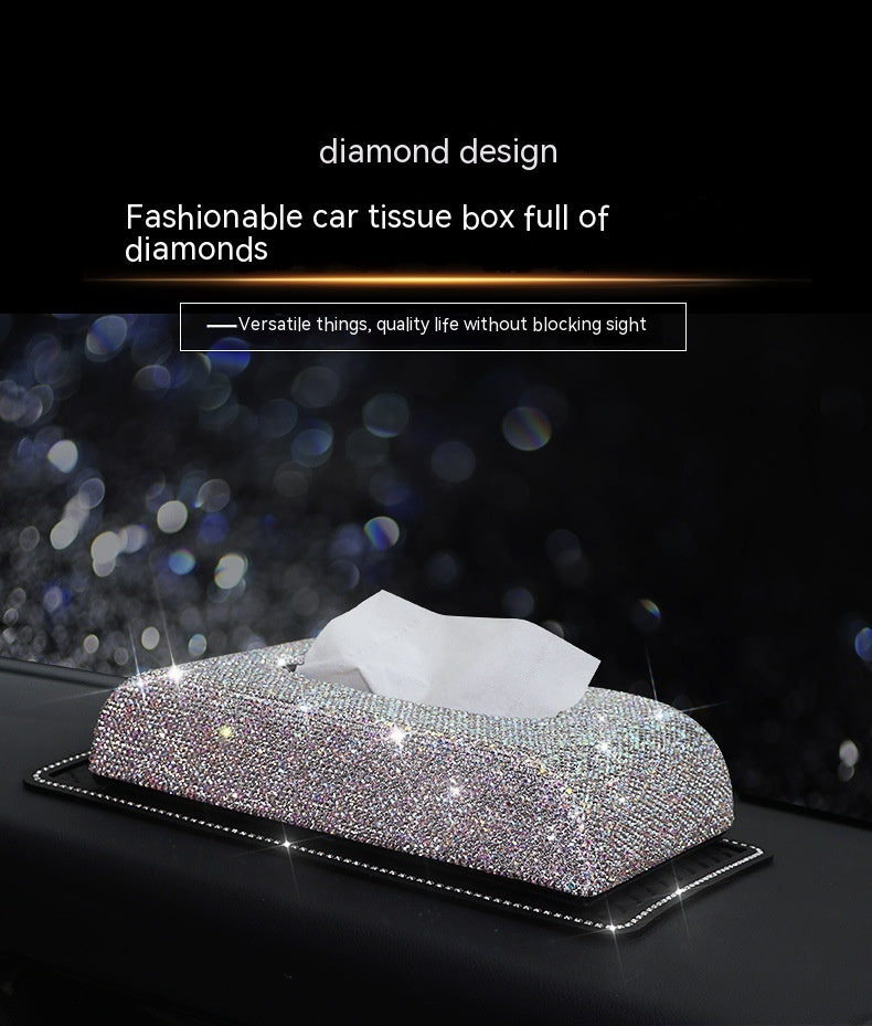 Tissue Box For Car Diamond Car Napkin Paper Box - Heritage cosmetics and beauty care