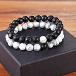 A Set Of Couple Bracelets Natural Stone Yoga Beaded Bracelets - Heritage cosmetics and beauty care