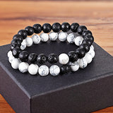 A Set Of Couple Bracelets Natural Stone Yoga Beaded Bracelets - Heritage cosmetics and beauty care