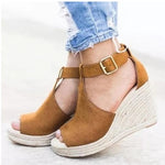 Straw wedge sandals - Heritage cosmetics and beauty care