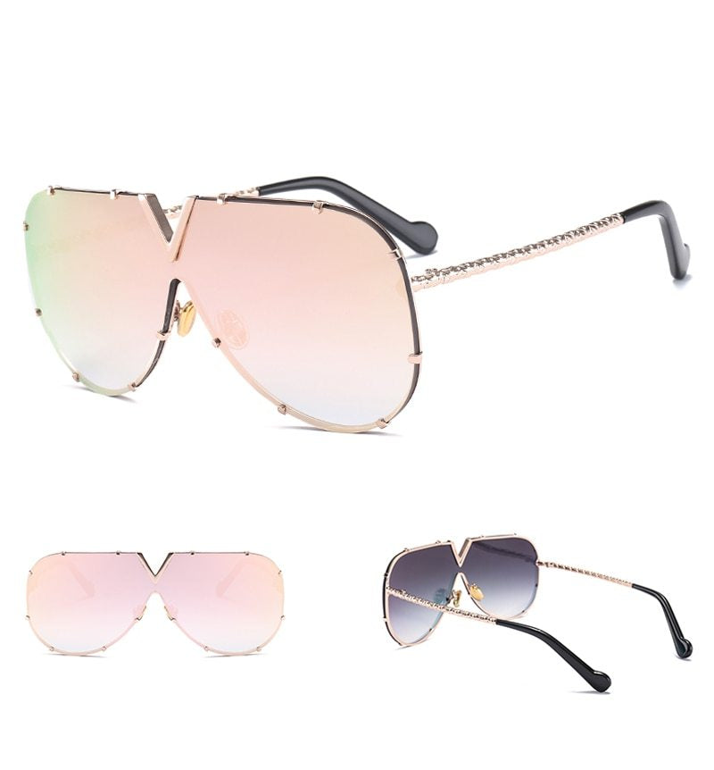 Sunglasses, men, women, men and women, sunglasses, frameless, rivet, personality glasses - Heritage cosmetics and beauty care