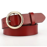 Women's belt female wide leather casual wild student belt fashion round pin buckle with jeans belt - Heritage cosmetics and beauty care