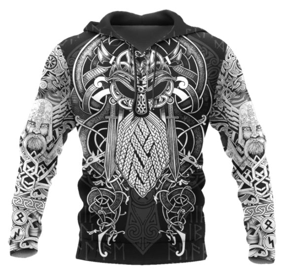 Viking Odin Best Viking Tattoo 3D Hoodies Men Women Hipster Streetwear Outfit Heritage cosmetics and beauty care