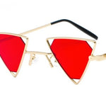 new sunglasses punk wind triangle hollow sunglasses glasses Europe and the United States personality metal sunglasses - Heritage cosmetics and beauty care