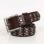 Rivet Waistband Women's Head Leather Knight Belt - Heritage cosmetics and beauty care