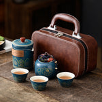 Tea Set Suit Ceramic One Pot Four Cups Gift Box - Heritage cosmetics and beauty care