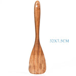 Teak Natural Wood Tableware Spoon Ladle Turner Rice Colander Soup Skimmer Cooking Tool Sets Spoon Scoop Kitchen Tools Gadgets - Heritage cosmetics and beauty care