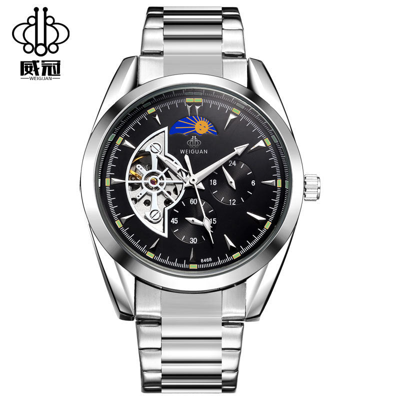 Wei Guan full automatic machinery, fashion moon alternate function watches, leisure men's waterproof automatic mechanical watches - Heritage cosmetics and beauty care