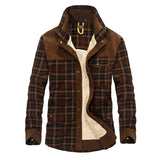 Winter Jacket Men Thicken Warm Fleece Jackets Coats Pure Cotton Plaid Jacket Military Clothes - Heritage cosmetics and beauty care