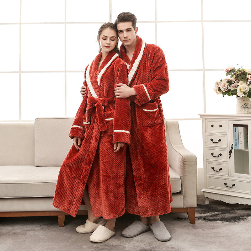 Women Pajamas Couple Gown Bathrobe Winter Robe - Heritage cosmetics and beauty care