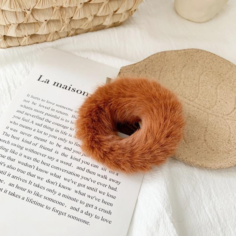 Rabbit hair donut hair rope mink hair hair rope - Heritage cosmetics and beauty care