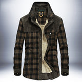 Winter Jacket Men Thicken Warm Fleece Jackets Coats Pure Cotton Plaid Jacket Military Clothes - Heritage cosmetics and beauty care