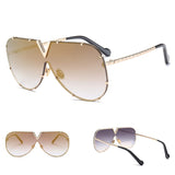 Sunglasses, men, women, men and women, sunglasses, frameless, rivet, personality glasses - Heritage cosmetics and beauty care