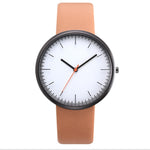 Women Watch Gray Contrast Leather Quartz Watch Women Watches Lovers Unisex Casual Ladies Wrist Watch Clock Relogio Feminino - Heritage cosmetics and beauty care