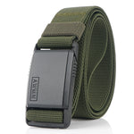 Automatic buckle elastic canvas belt - Heritage cosmetics and beauty care