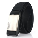 Automatic buckle elastic canvas belt - Heritage cosmetics and beauty care