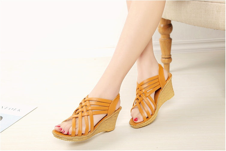 Fishbill Wedge Sandals - Heritage cosmetics and beauty care