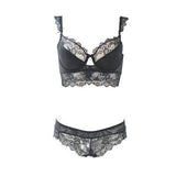 Sexy Mousse Women Sexy Bra Set Ultra-thin Red Black Lace Bras Underwear Push up Bra and underwear - Heritage cosmetics and beauty care