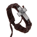 Brown Leather Cross Bracelets - Heritage cosmetics and beauty care