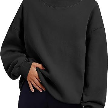 Casual Style Fleece Shirt Thick Half Turtleneck Loose Women's Sweater