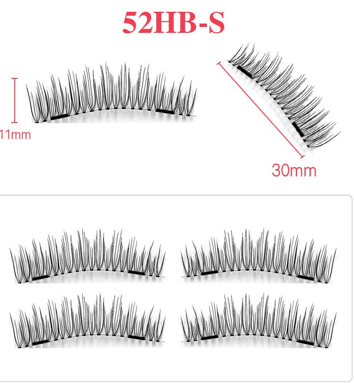 Double magnetic trimagnetic magnet false eyelash 24P full eye four sharpener magnetic eyelashes. - Heritage cosmetics and beauty care