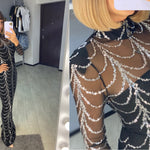 Sequins Women Maxi Dresses Long Sleeve Female Party Dresses - Heritage cosmetics and beauty care