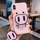 Compatible With  Compatible With , Funny Cartoon PigCase For  X XS Max XR Case For7 6s 8 8 Plus Cover Cute Nose Soft Back Cases Animal Capa Heritage cosmetics and beauty care