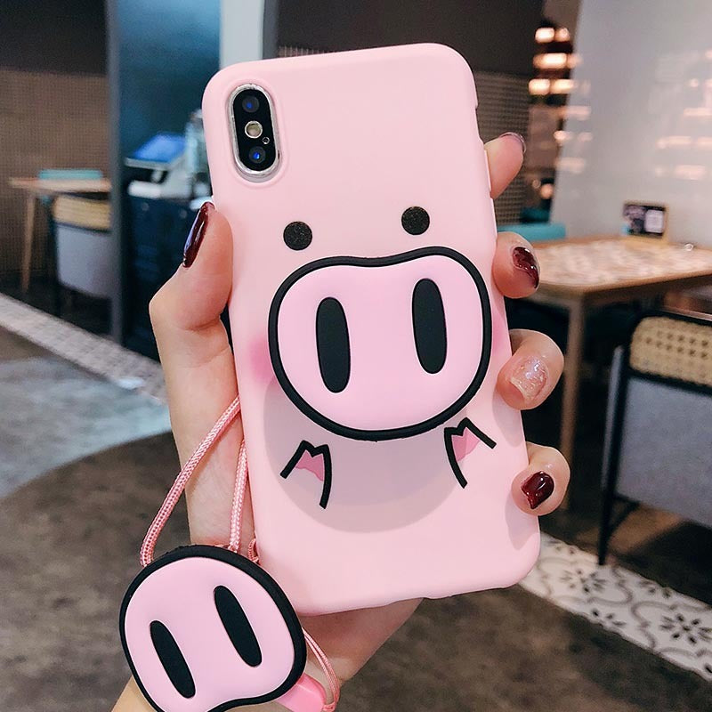 Compatible With  Compatible With , Funny Cartoon PigCase For  X XS Max XR Case For7 6s 8 8 Plus Cover Cute Nose Soft Back Cases Animal Capa Heritage cosmetics and beauty care