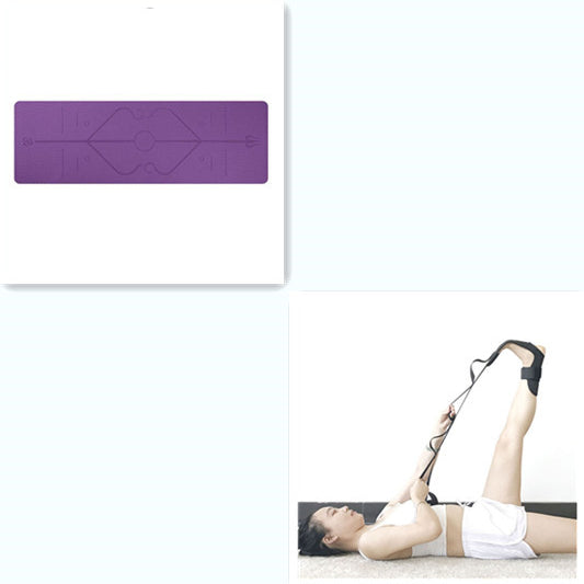 Non Slip TPE Yoga Mat Position Line Beginner - Heritage cosmetics and beauty care