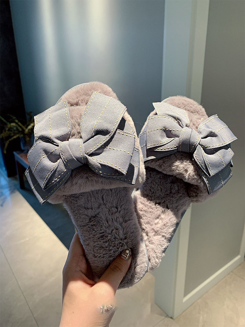 Bowknot cotton slippers - Heritage cosmetics and beauty care