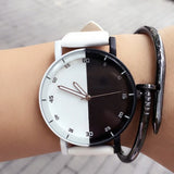 Black and white mosaic Harajuku creative watch student table personality wild men and women watch couple watches - Heritage cosmetics and beauty care