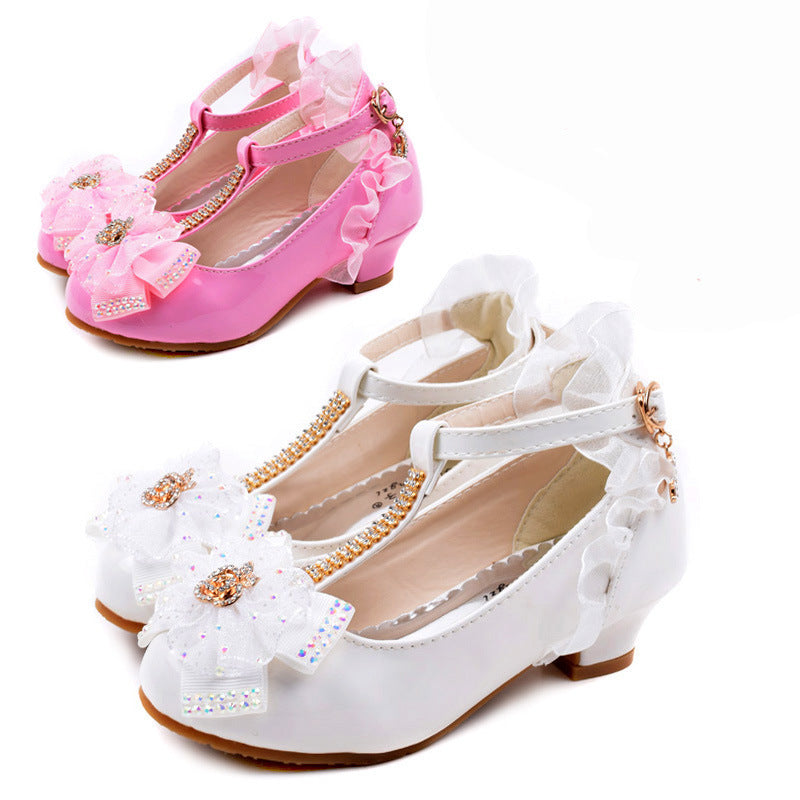 Children's leather shoes girls' high heels - Heritage cosmetics and beauty care