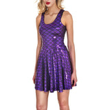 Women's Shiny Mermaid Sleeveless Short Tank Dresses Heritage cosmetics and beauty care