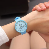 Cartoon Kids Quartz Watch Silicone Candy Color Student Watch Girls Clock Fashion Cat Watches Children Wristwatch Ladies Watch - Heritage cosmetics and beauty care