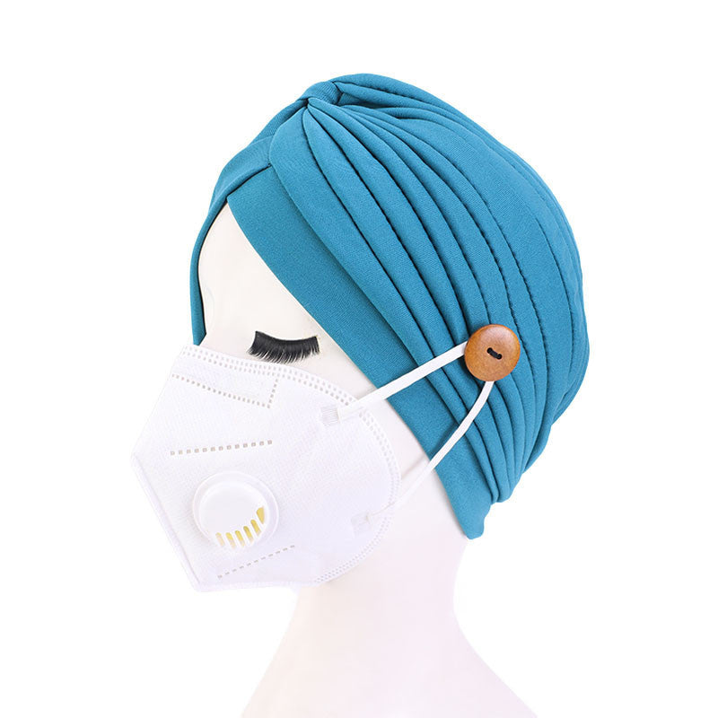 Epidemic Prevention Supplies Ladies Masks Hats Anti-Strangle Headbands Button Headbands - Heritage cosmetics and beauty care