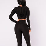 Women Ladies Tracksuit Crop Top Hoodies Sweatshirt Pants Sets Slim Wear Casual Suit Heritage cosmetics and beauty care