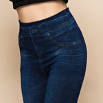 Women Leggings Plus size Faux Denim Jeans Leggings - Heritage cosmetics and beauty care