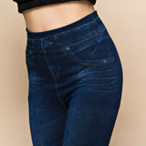 Women Leggings Plus size Faux Denim Jeans Leggings - Heritage cosmetics and beauty care